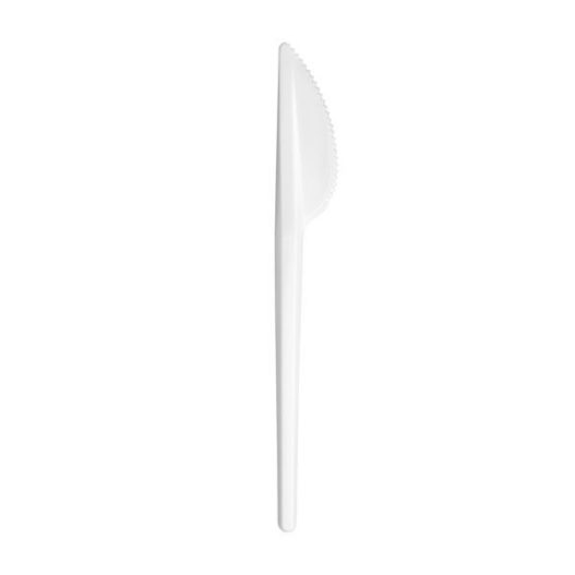 Нож столов., 165мм, бел., ПС 100 шт/уп 4500шт/кор ИнтроПластик
