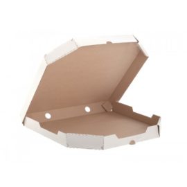 Коробка д/пиццы, 310х310х40мм, белая. б/п, "Пицца общая"микрогоф.1/50