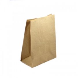 Пакет бумажный пищевой 260х150х340 бурый крафт (кор 500шт)