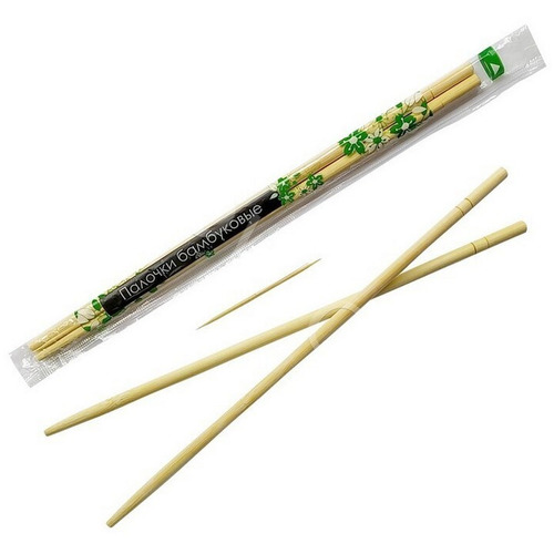 Палочки  китайские h 230мм бамбуковые,с зубочисткой"LINGER"  в инд.ПП.упак 100 шт (20уп х 100шт)